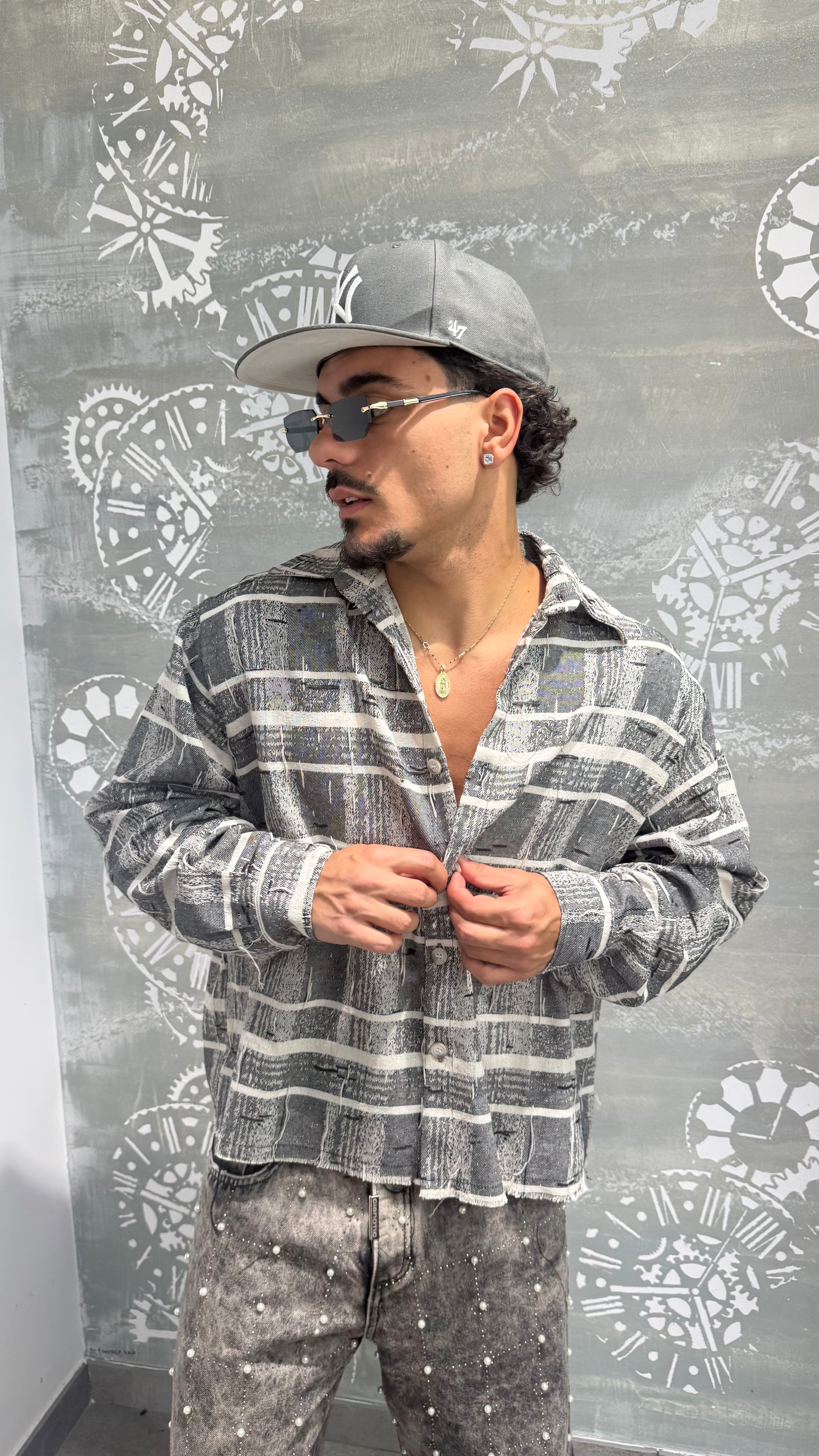 CAMICIA DISTRESSED EARTH 2.0