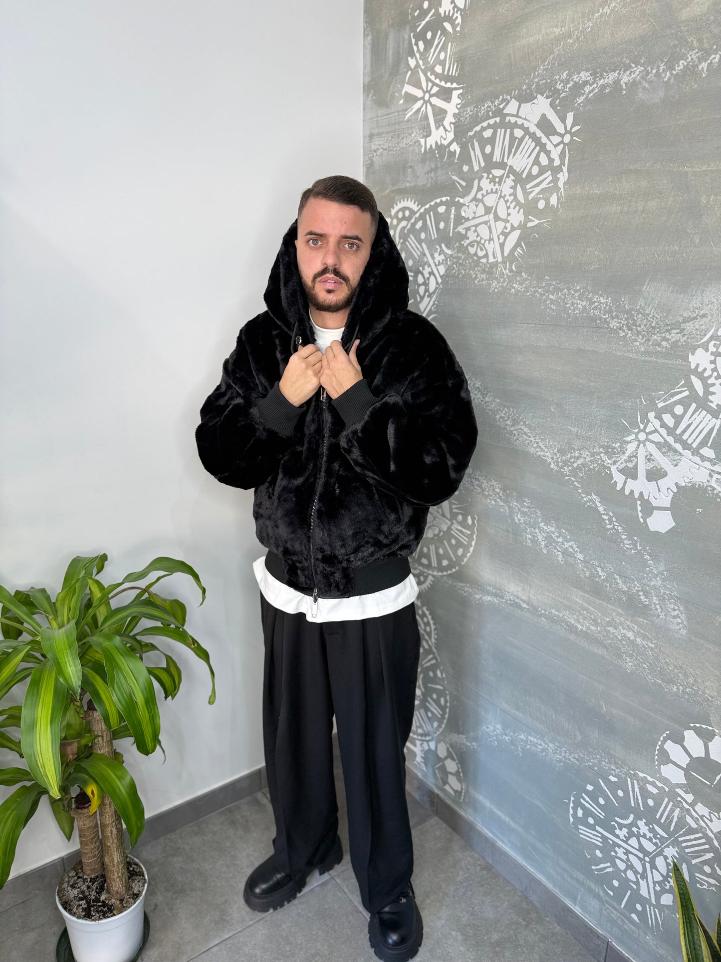 MONTONE ECOPELLE REVERS BLACK