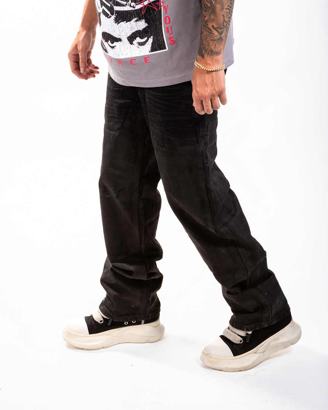 BAGGY SPALMATO BLACK