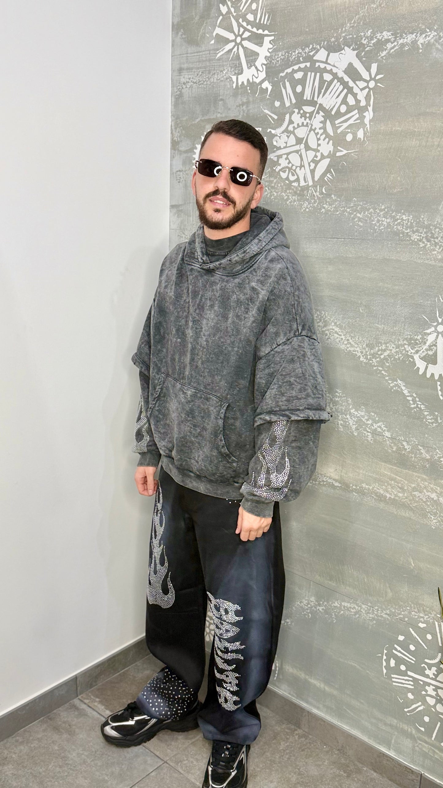 HOODIE WASHED FIAMMA