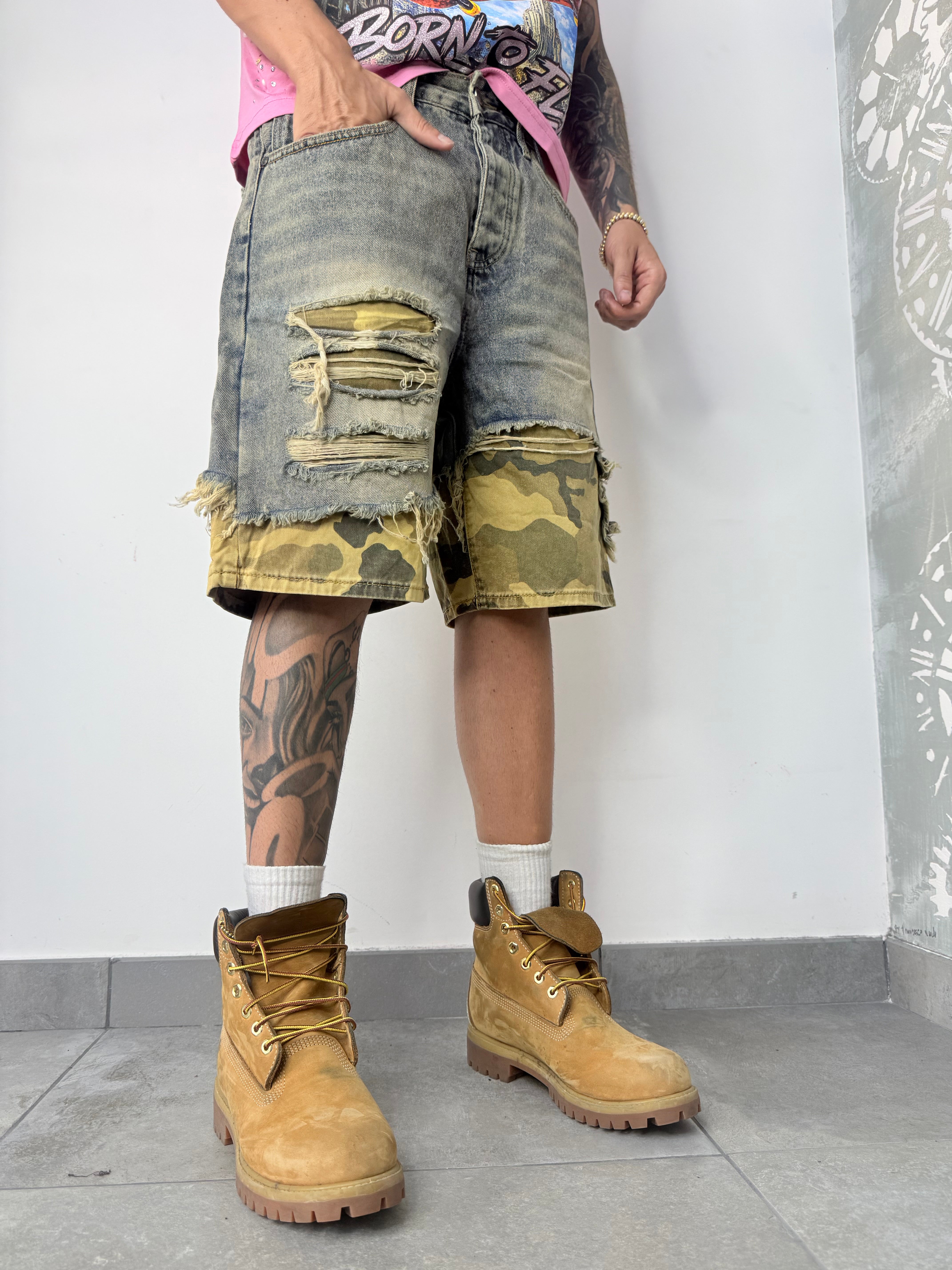 SHORT MILITARY DENIM