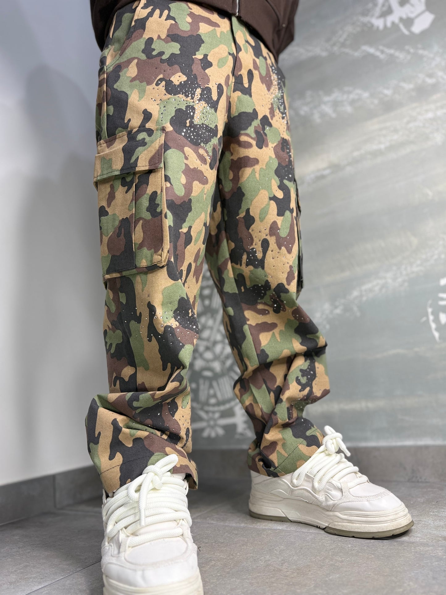 CARGO MIMETICO BRILLANTINI