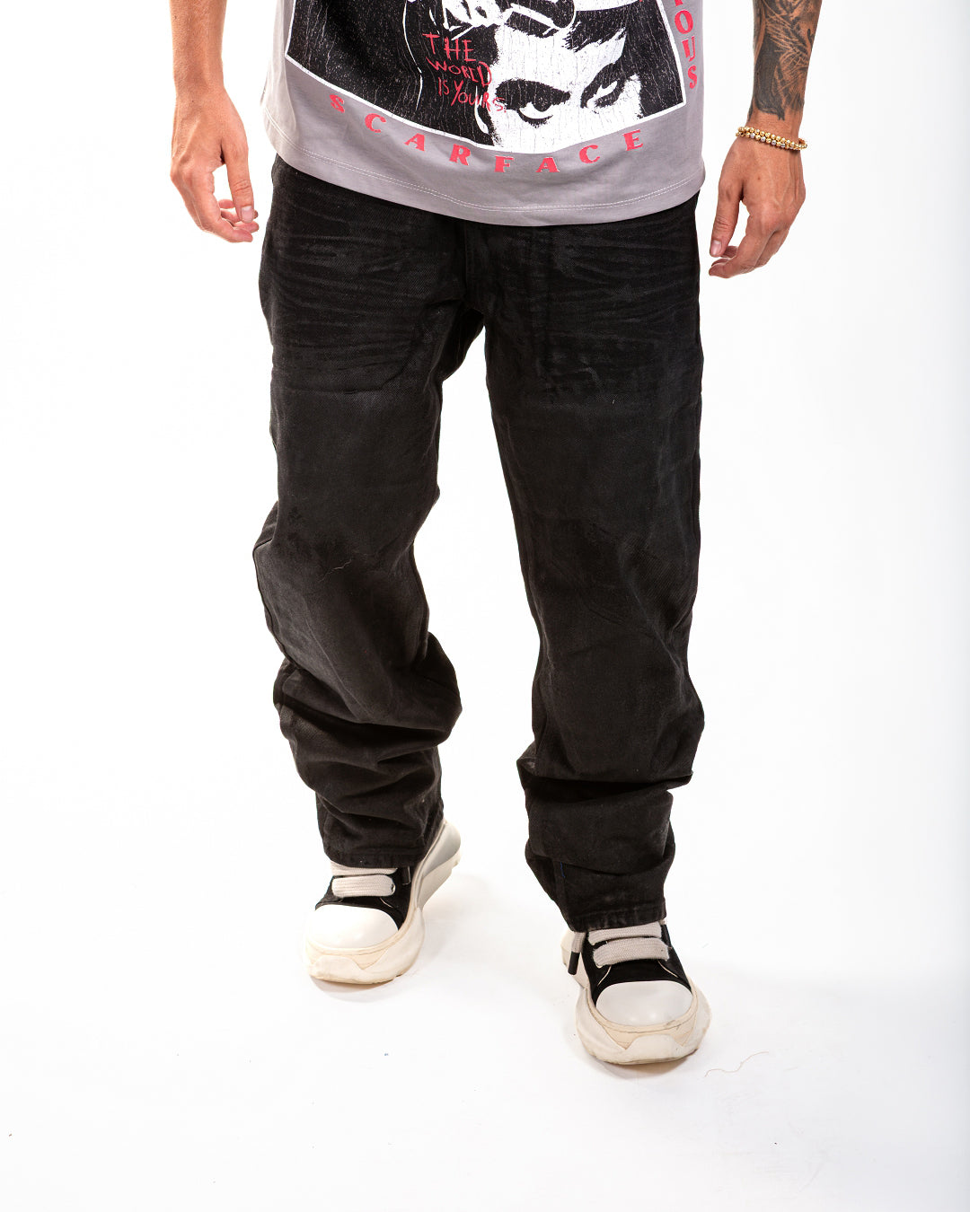 BAGGY SPALMATO BLACK