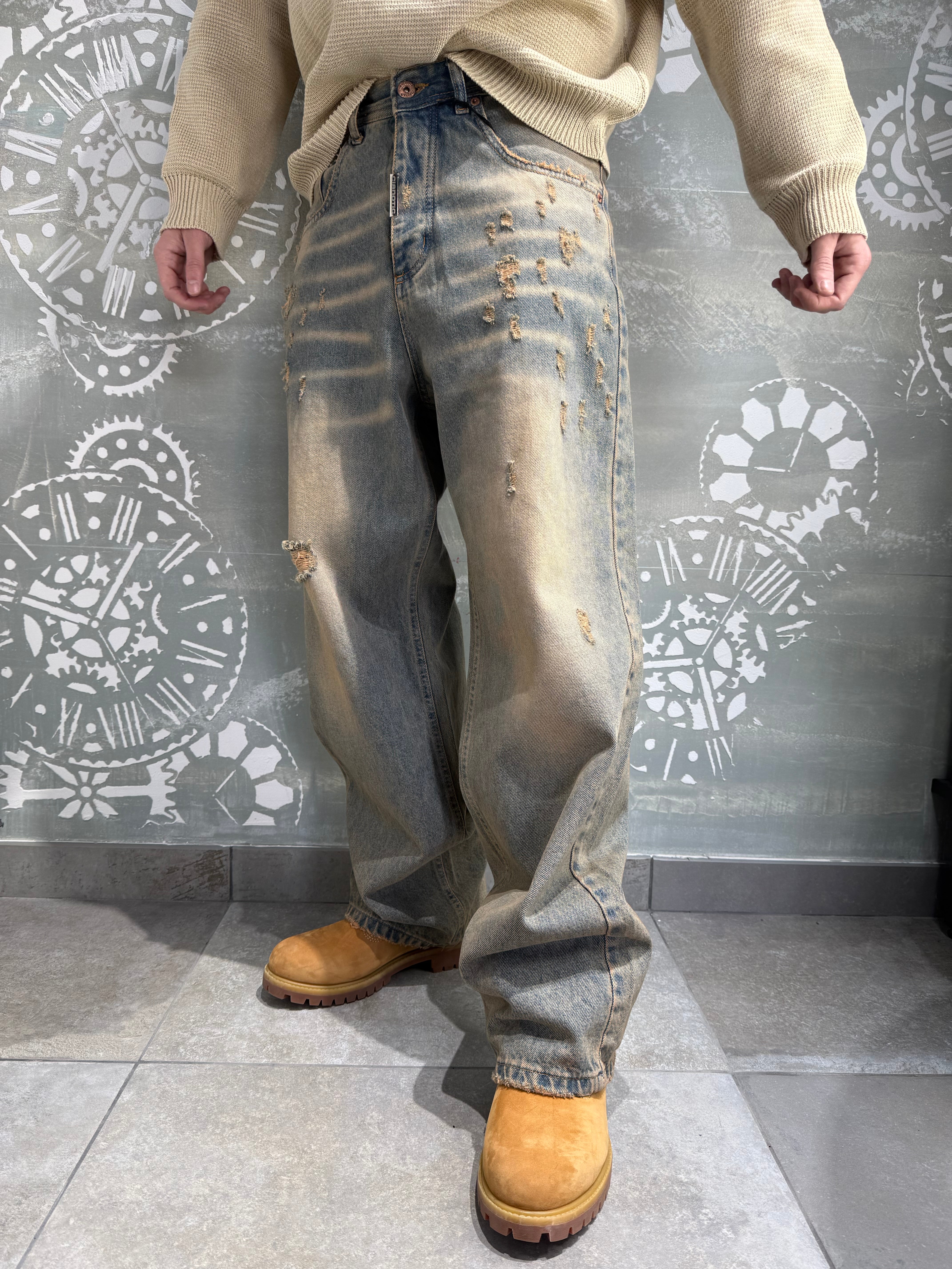 SUPER BAGGY SABBIATO CNT
