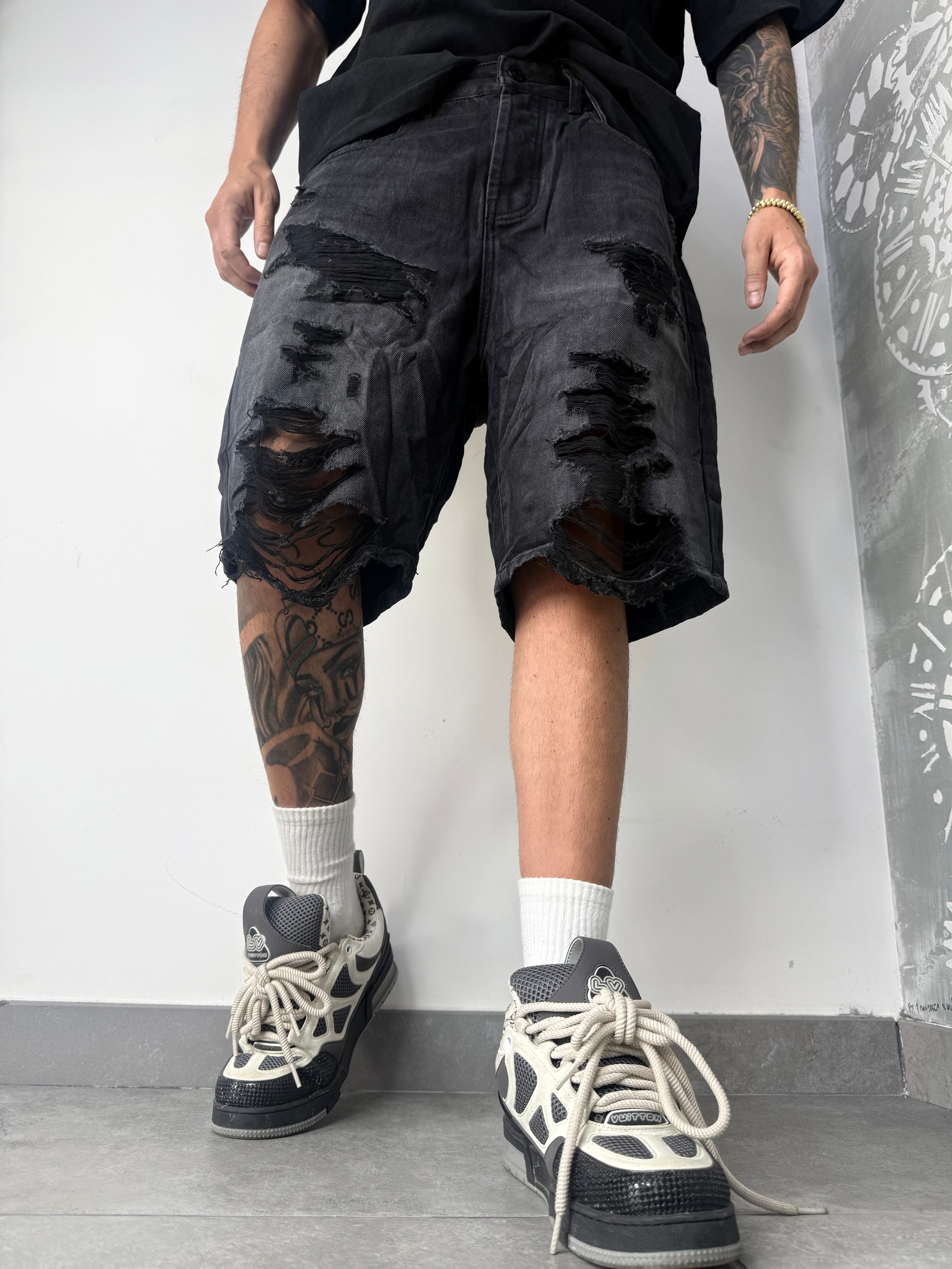 SHORT SFRANGIATO BLACK