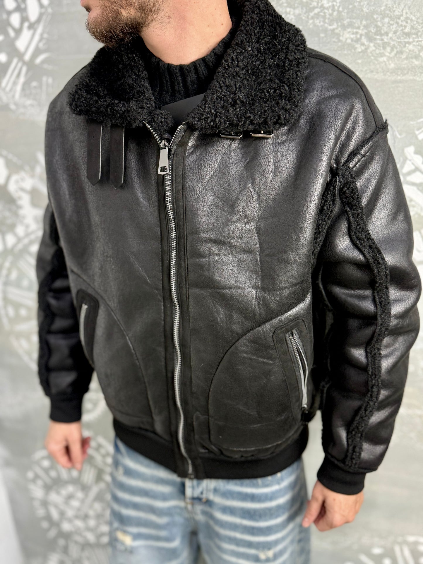 MONTONE DOUBLE FACE BLACK