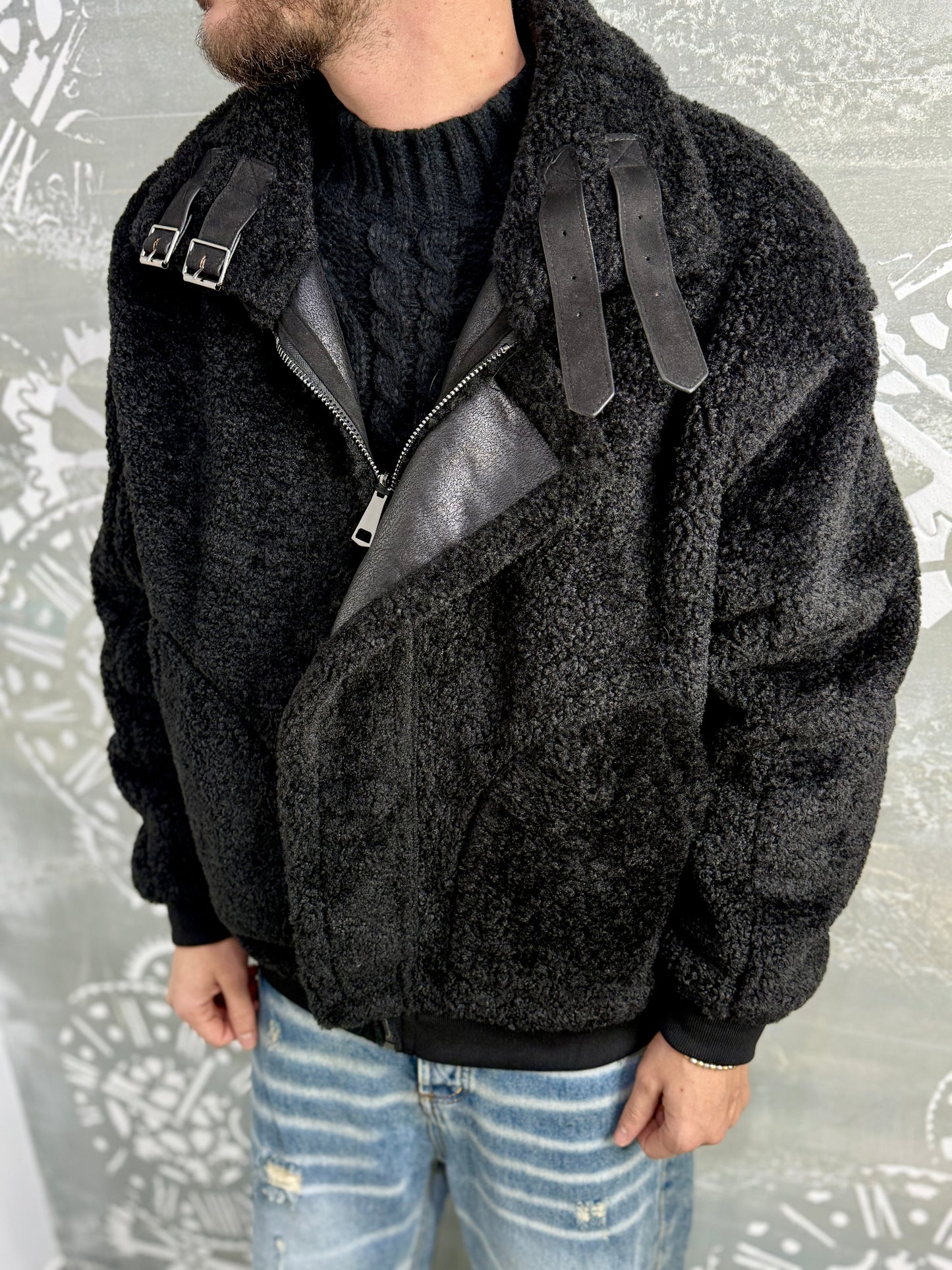 MONTONE DOUBLE FACE BLACK