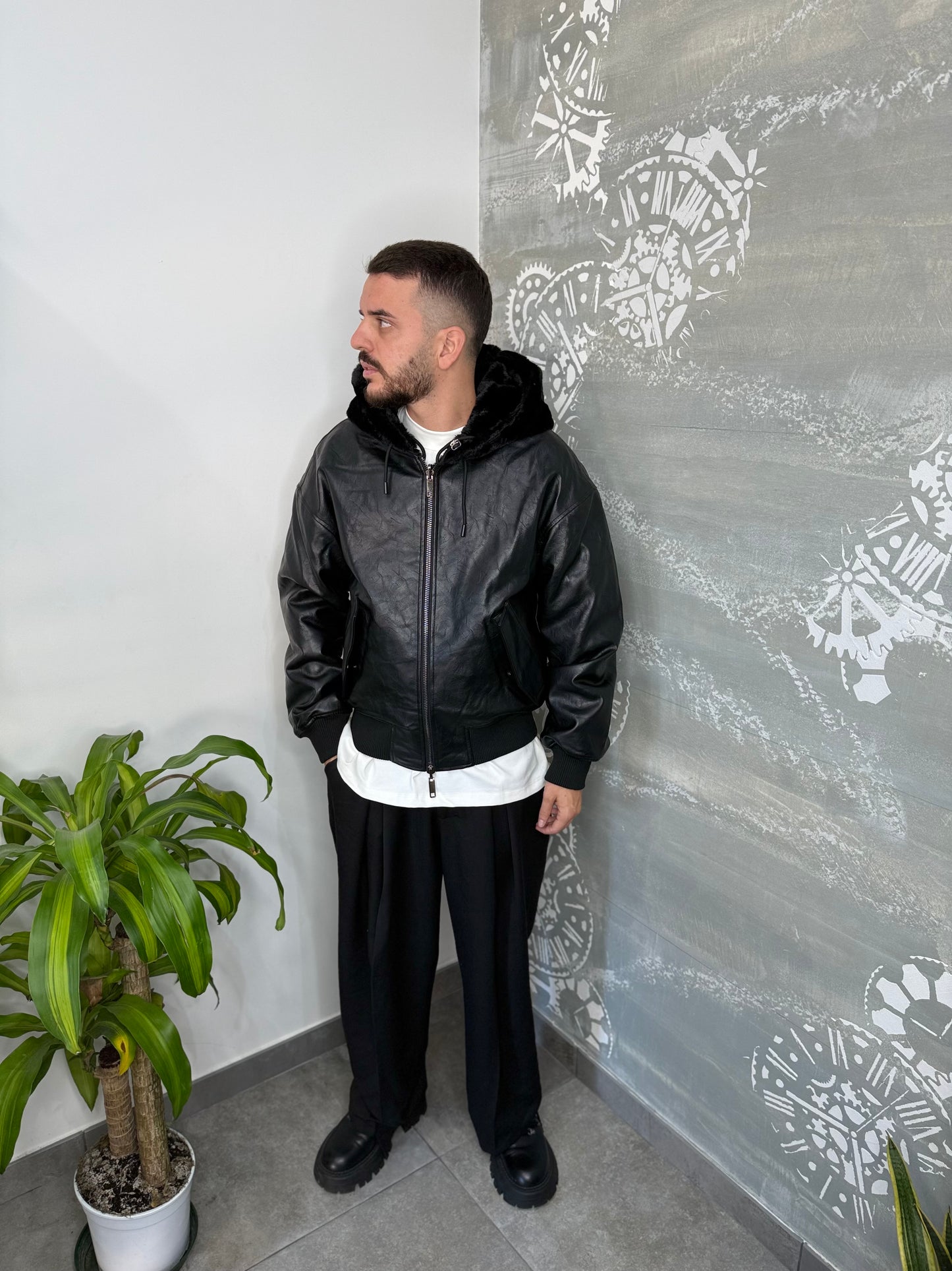 MONTONE ECOPELLE REVERS BLACK