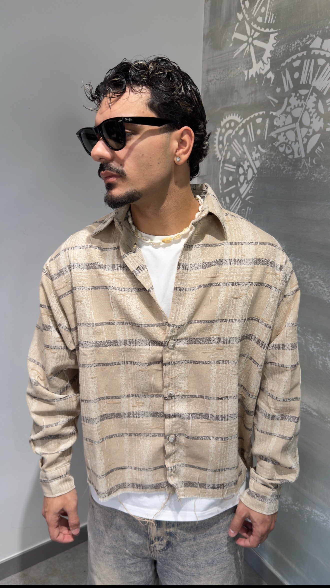 CAMICIA DISTRESSED EARTH