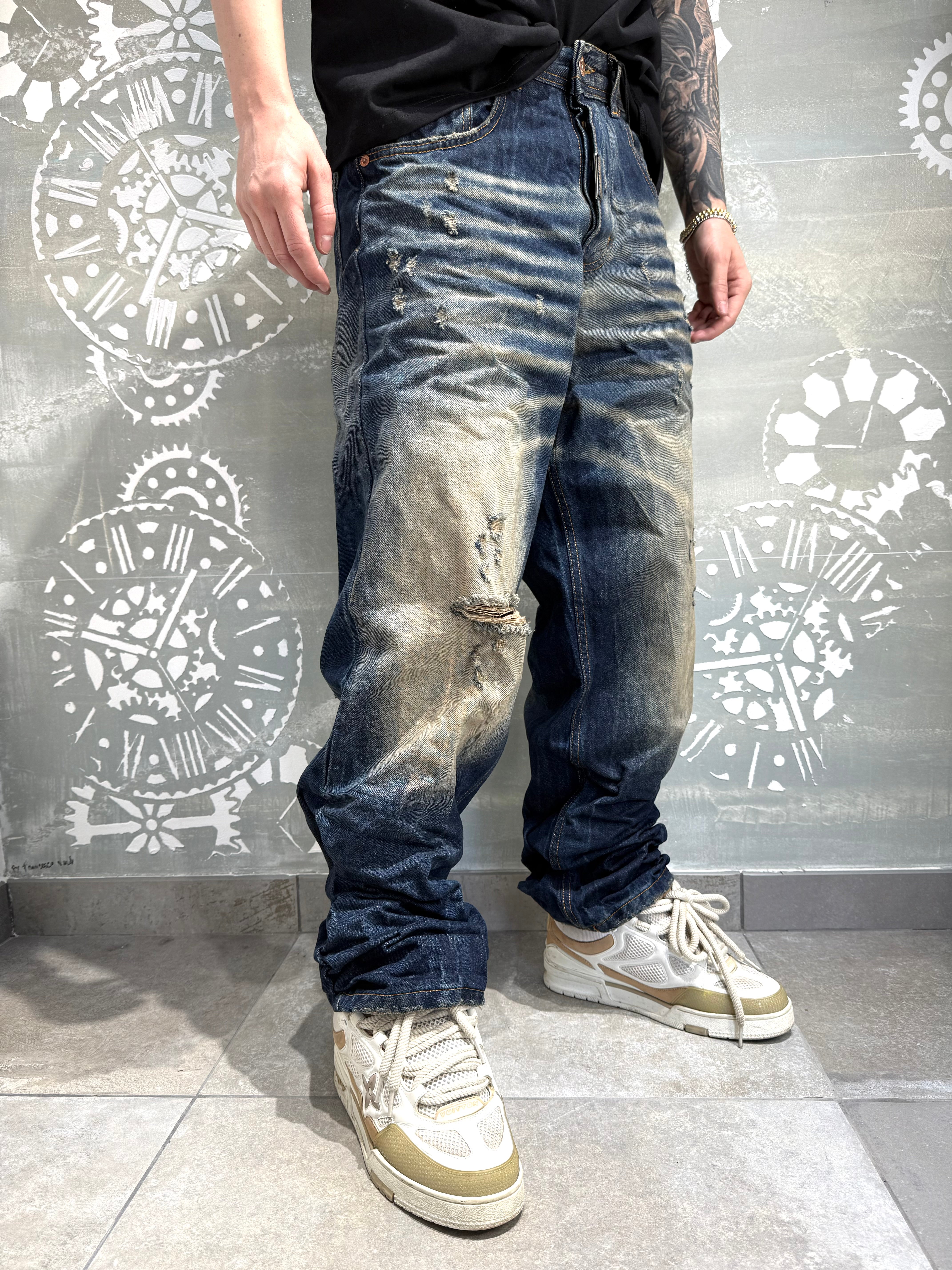 SUPER BAGGY GRIZZATO SABBIA