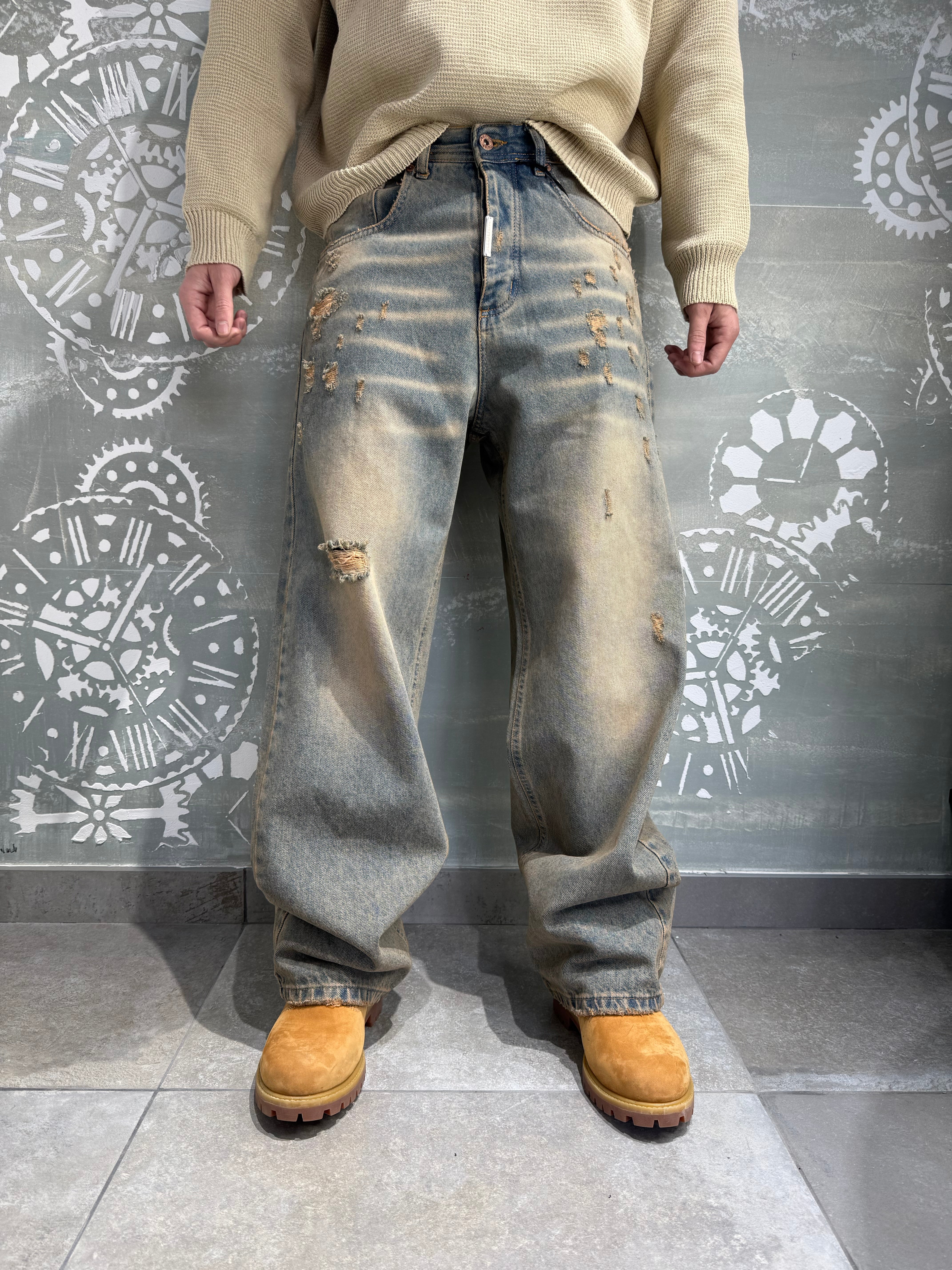 SUPER BAGGY SABBIATO CNT