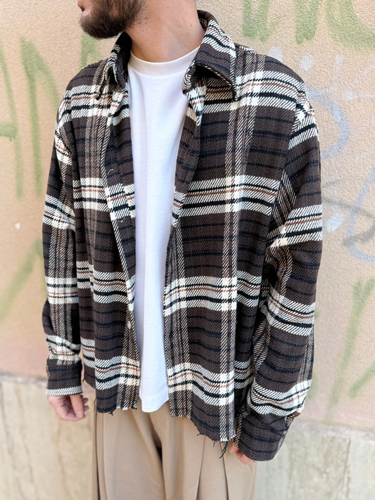 FLANELLA CROP BROWN