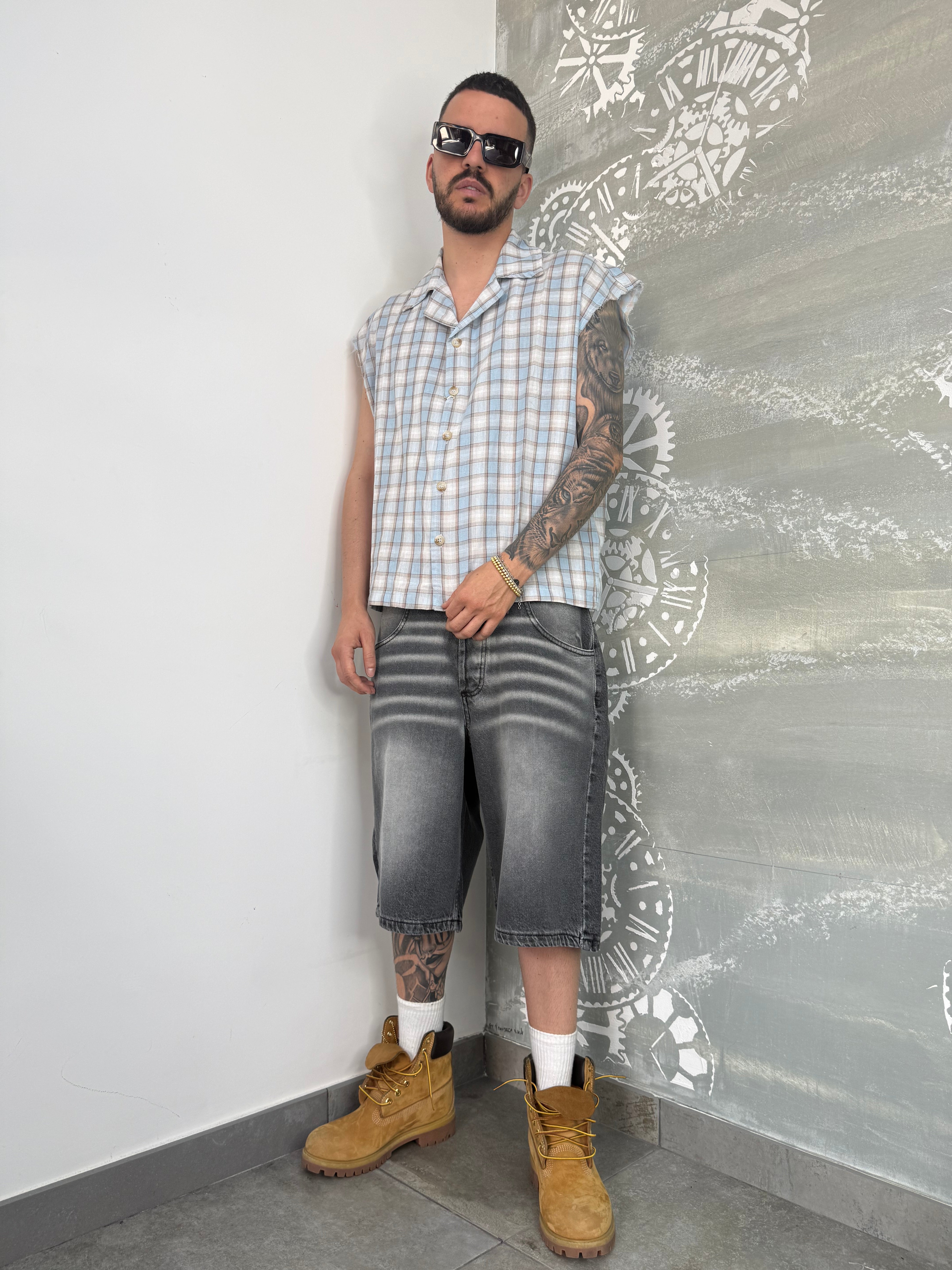 CAMICIA GIROMANICA QUADRI SKY