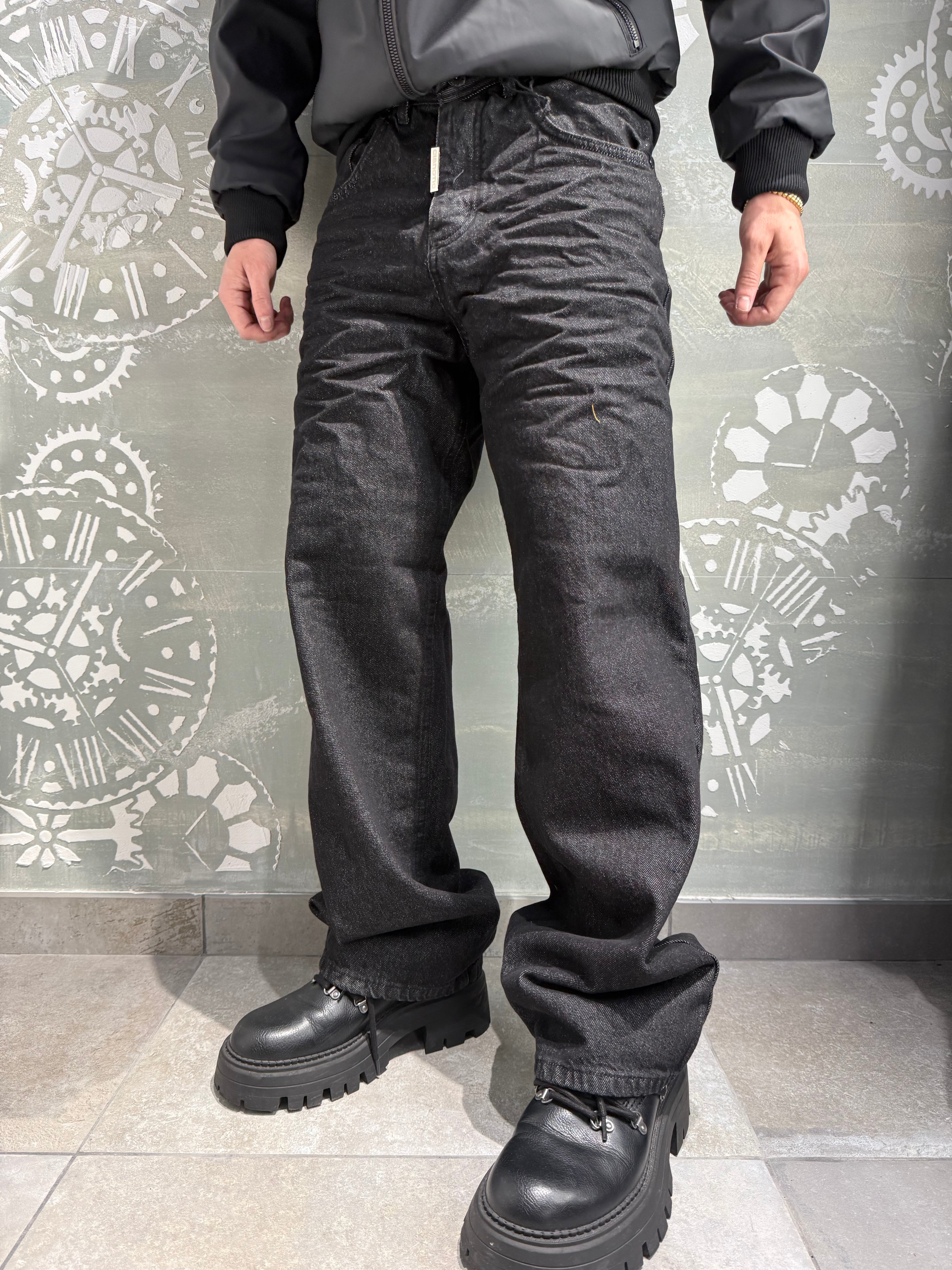 SUPER BAGGY GRIZZATO BLACK
