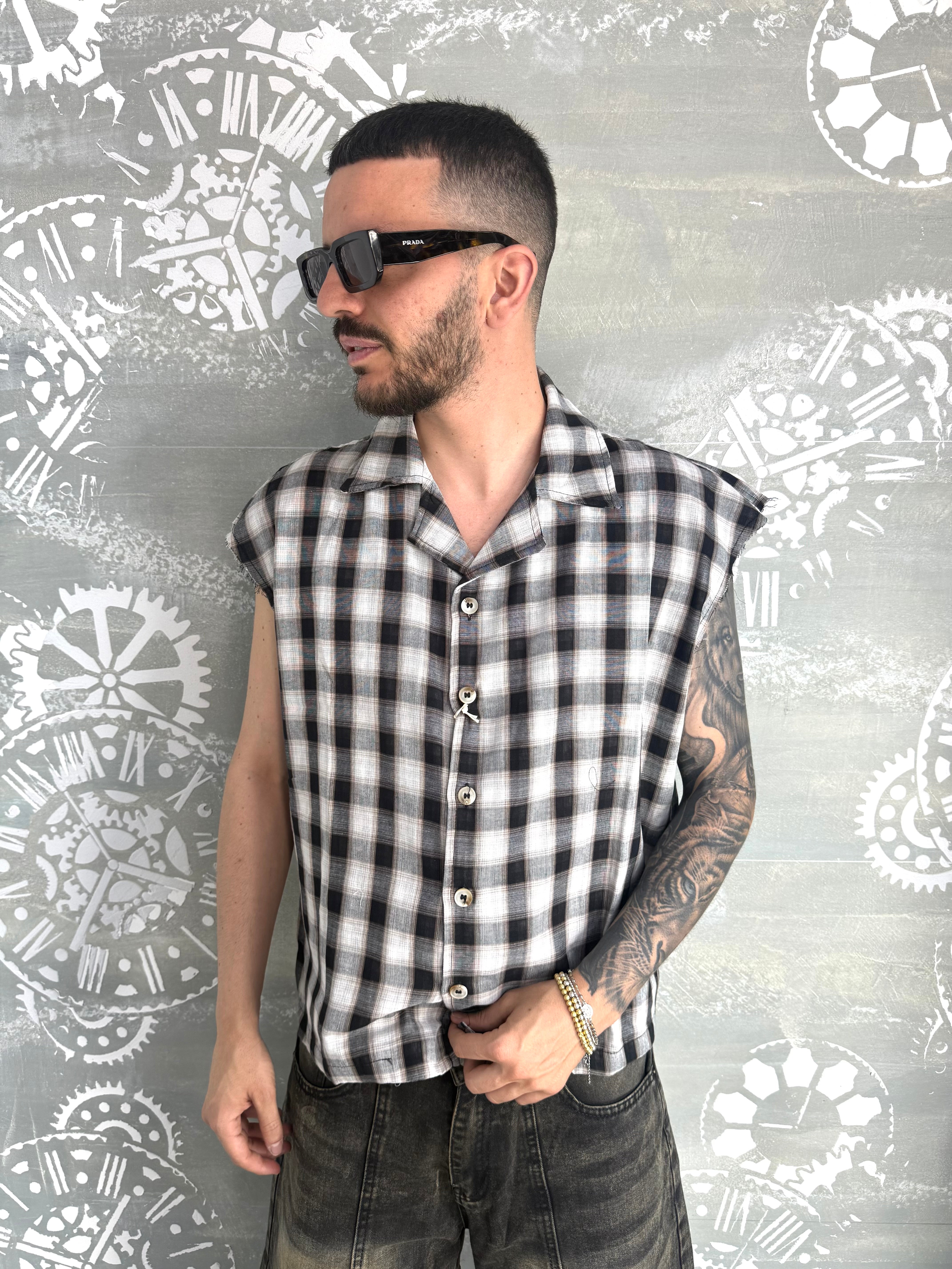 CAMICIA GIROMANICA QUADRI BLACK