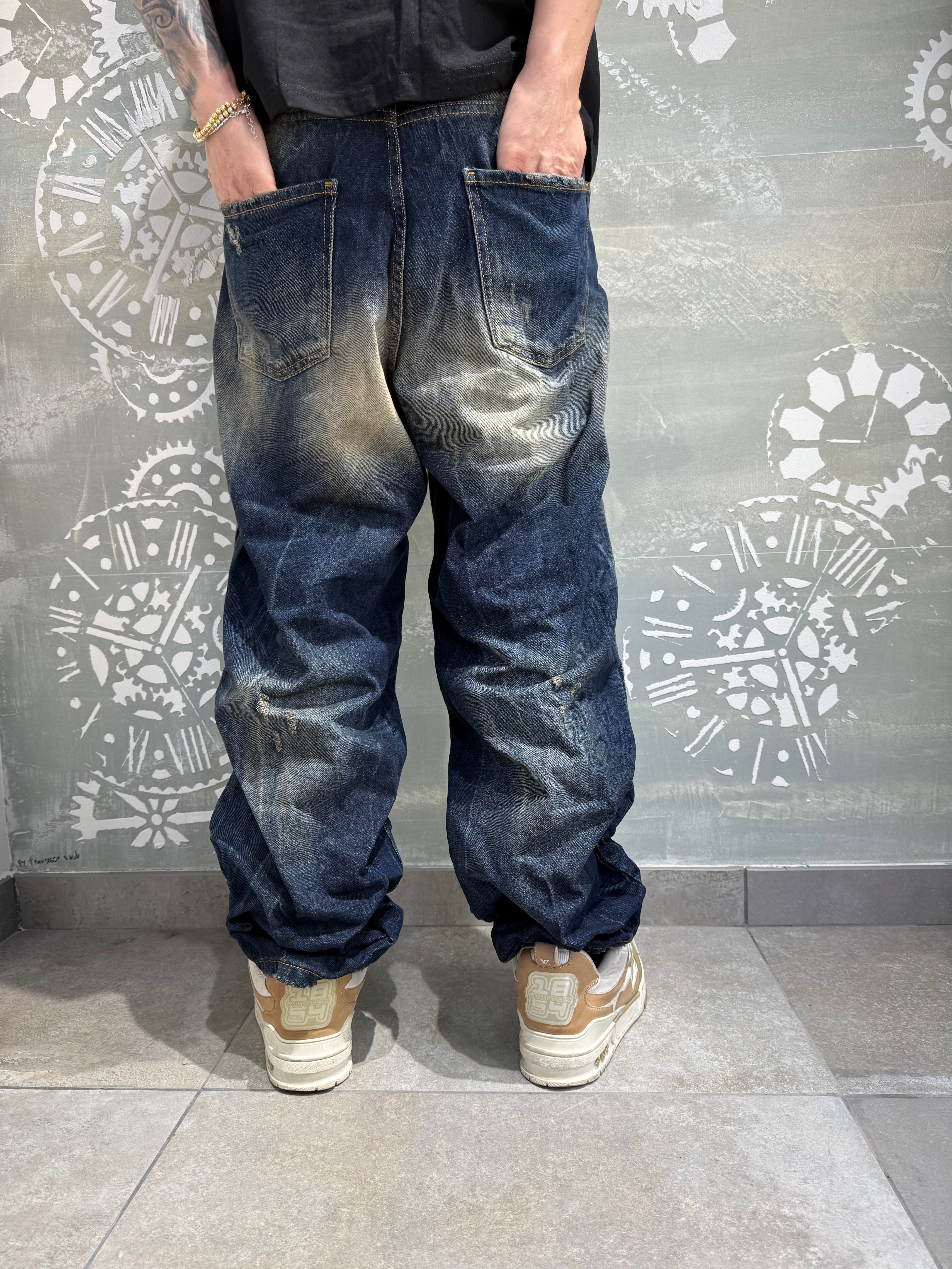 SUPER BAGGY GRIZZATO SABBIA