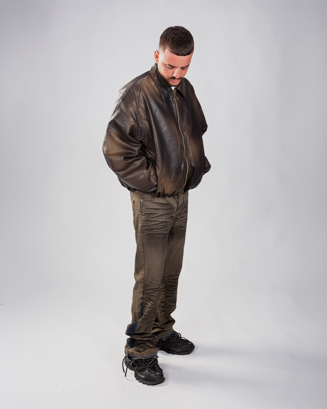 BOMBER WASHED BROWN