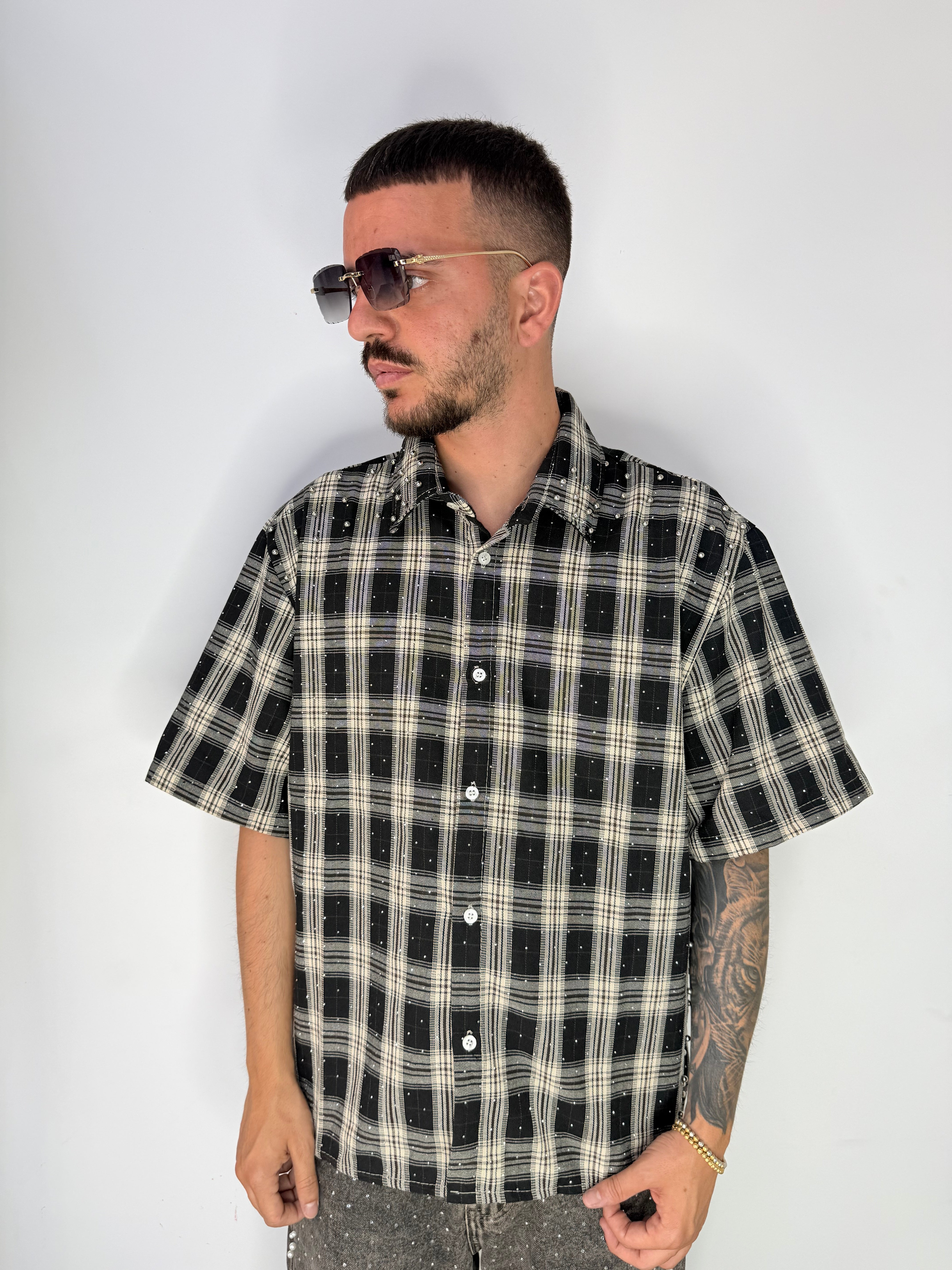 CAMICIA QUADRI FULL STRASS