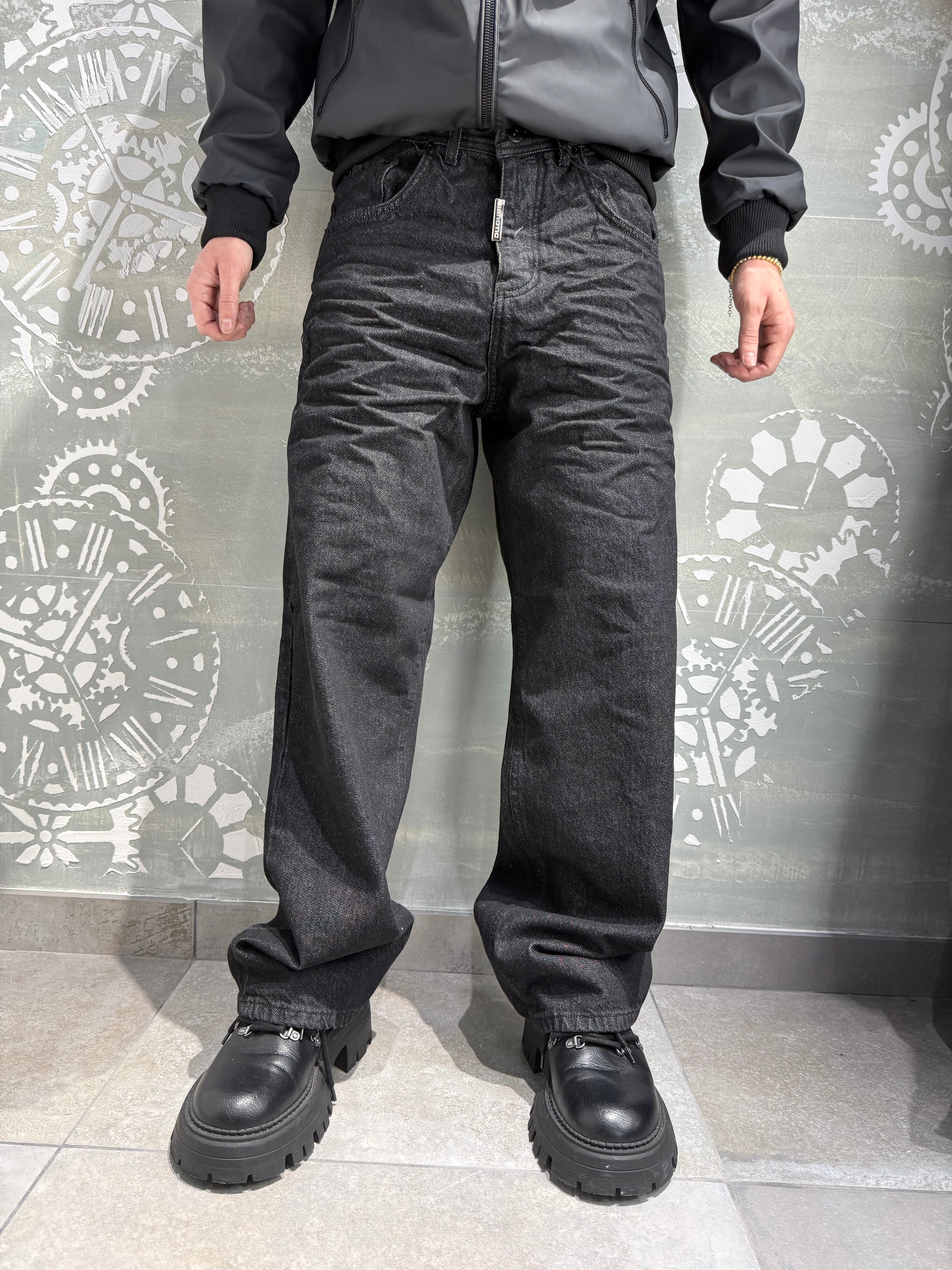 SUPER BAGGY GRIZZATO BLACK