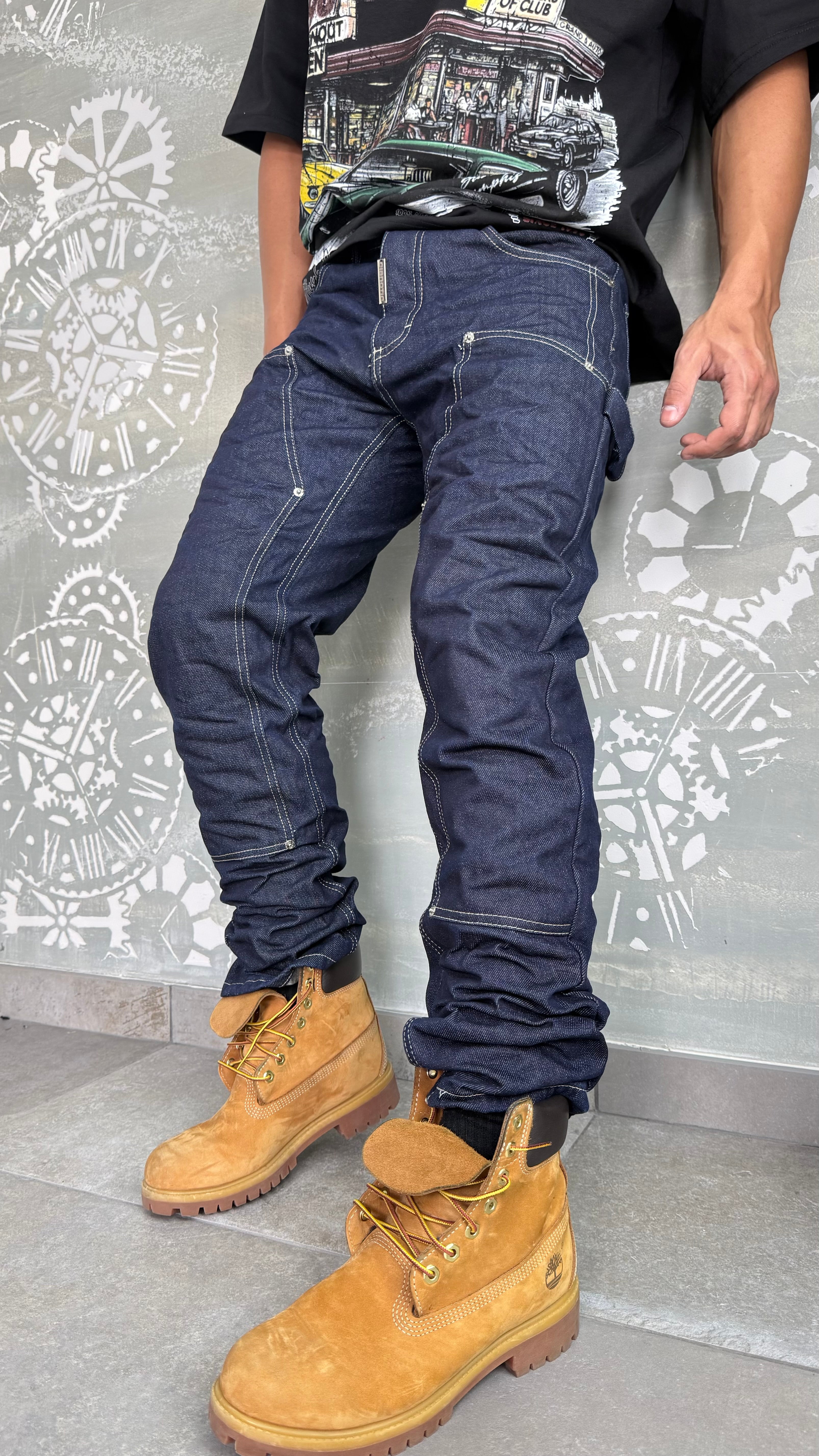 BAGGY GRIZZATO BLUE CNT