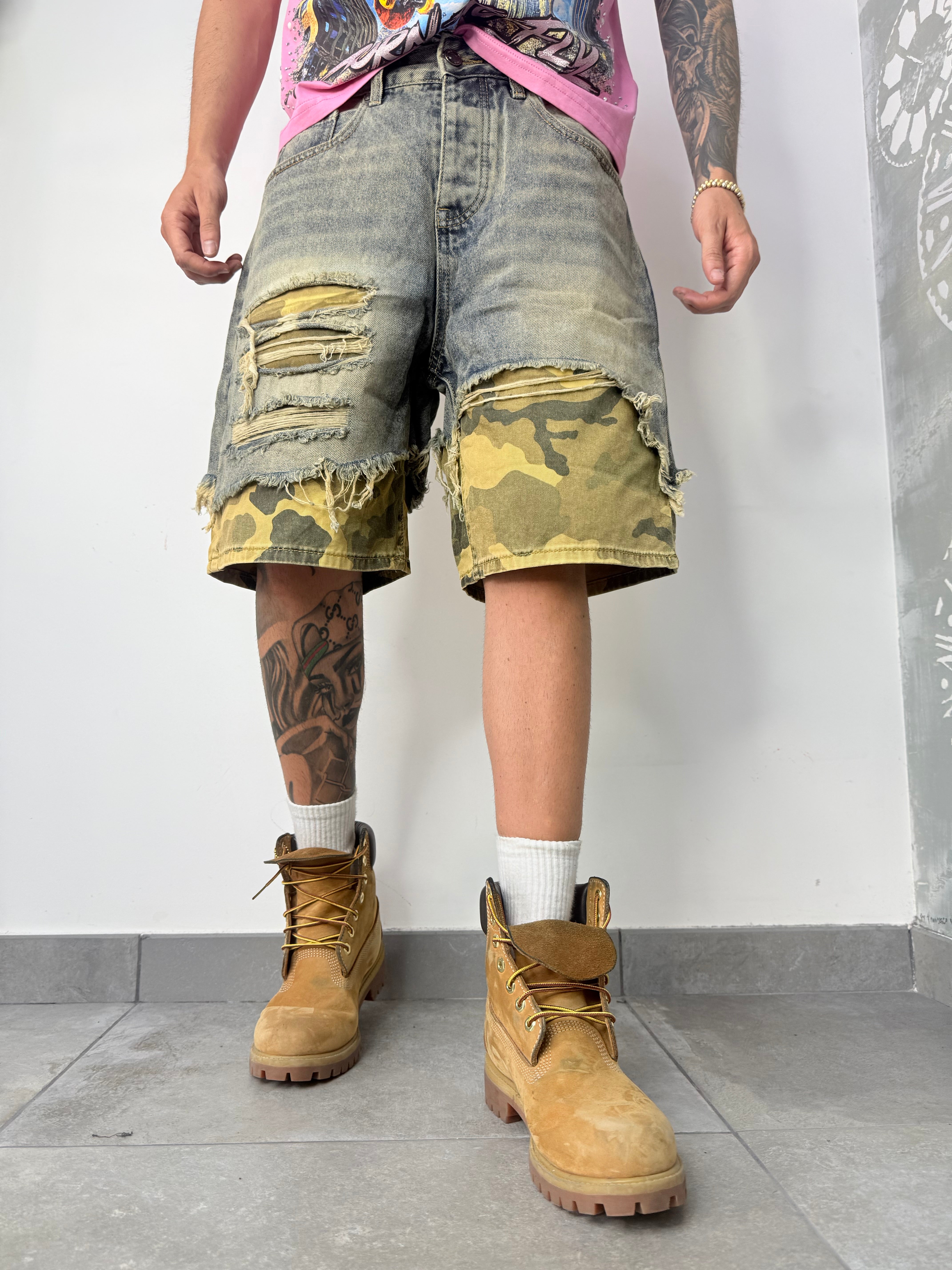 SHORT MILITARY DENIM