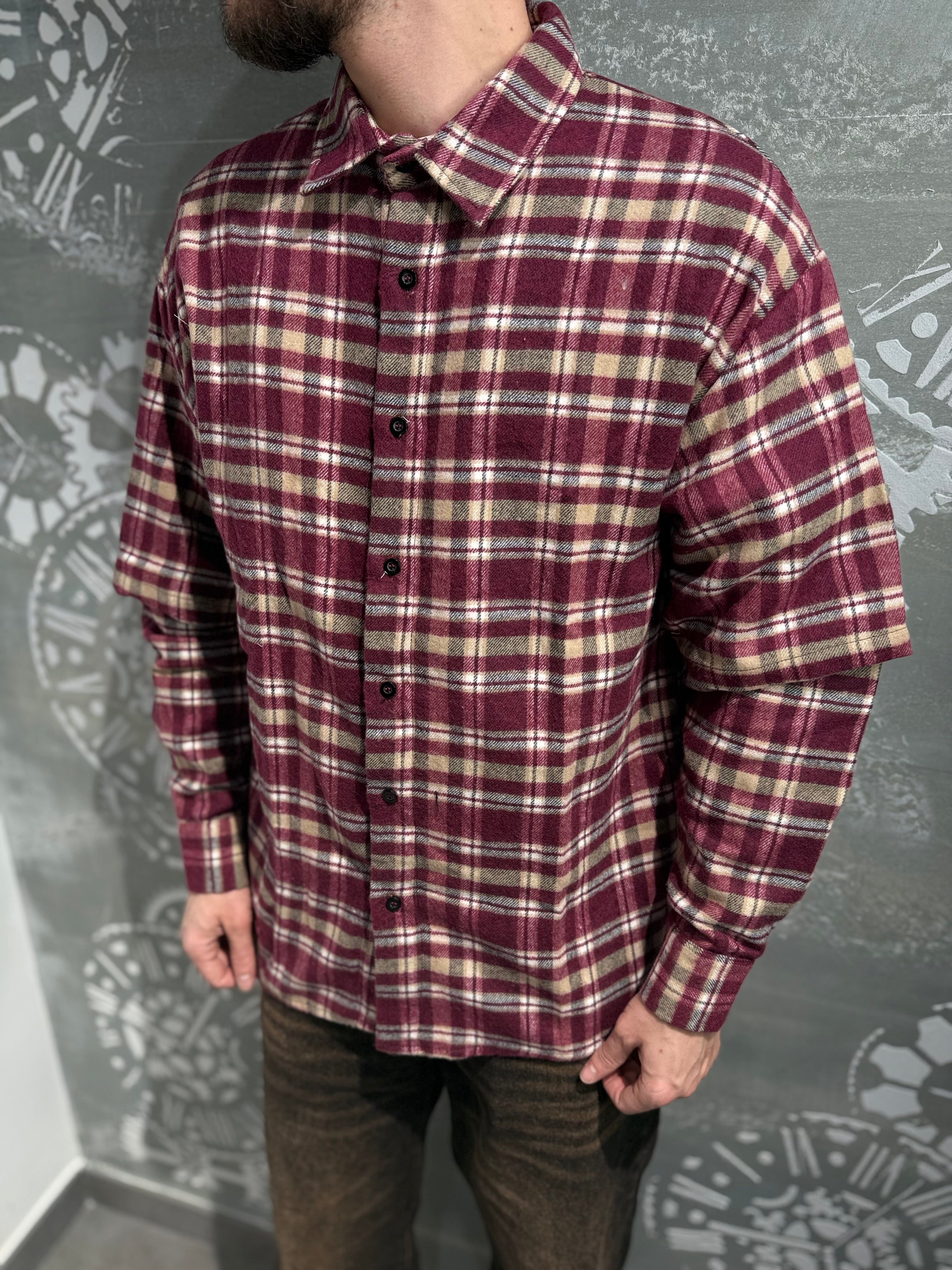 CAMICIA MANICA DOPPIATA QUADRI