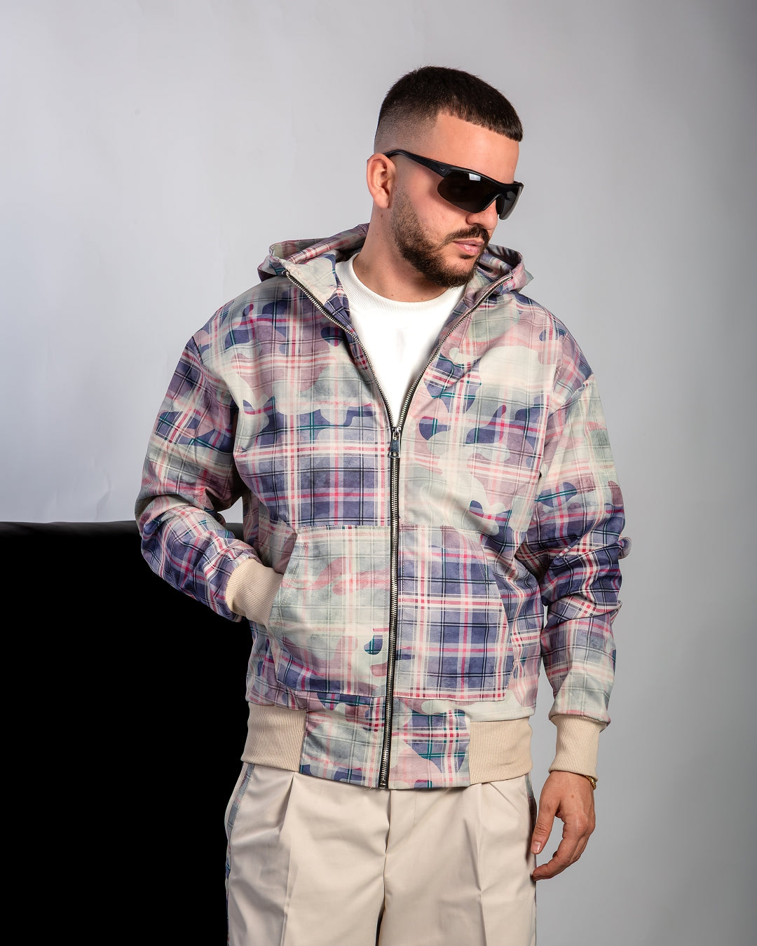 TRACKSUIT QUADRI CAMO BEIGE